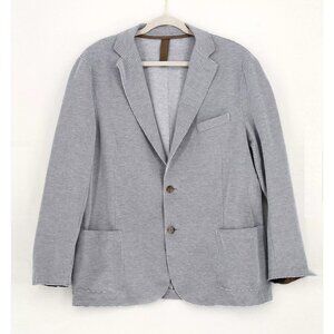 Eleventy Men's Grey Cotton Woven Jersey Slim Fit Sport Blazer Size EU 58 / US 48